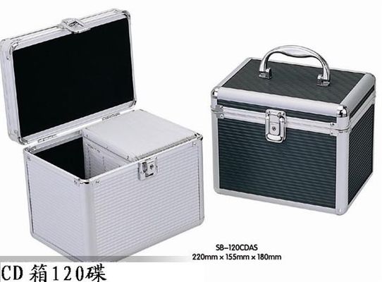 Cajas de almacenamiento del CD de los casos del almacenamiento de plata ligero del CD y del DVD para el hogar