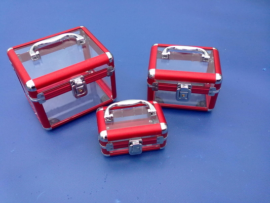 Cajas de herramientas portátiles plásticas duras de Shell Acylic para el almacenamiento del cosmético de la joyería de las mujeres