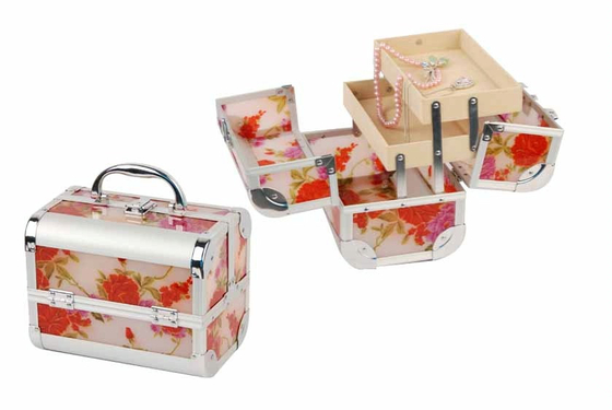 4 cajas de herramientas portátiles del maquillaje movible de las bandejas profesionales para las mujeres/el artista de los cosméticos